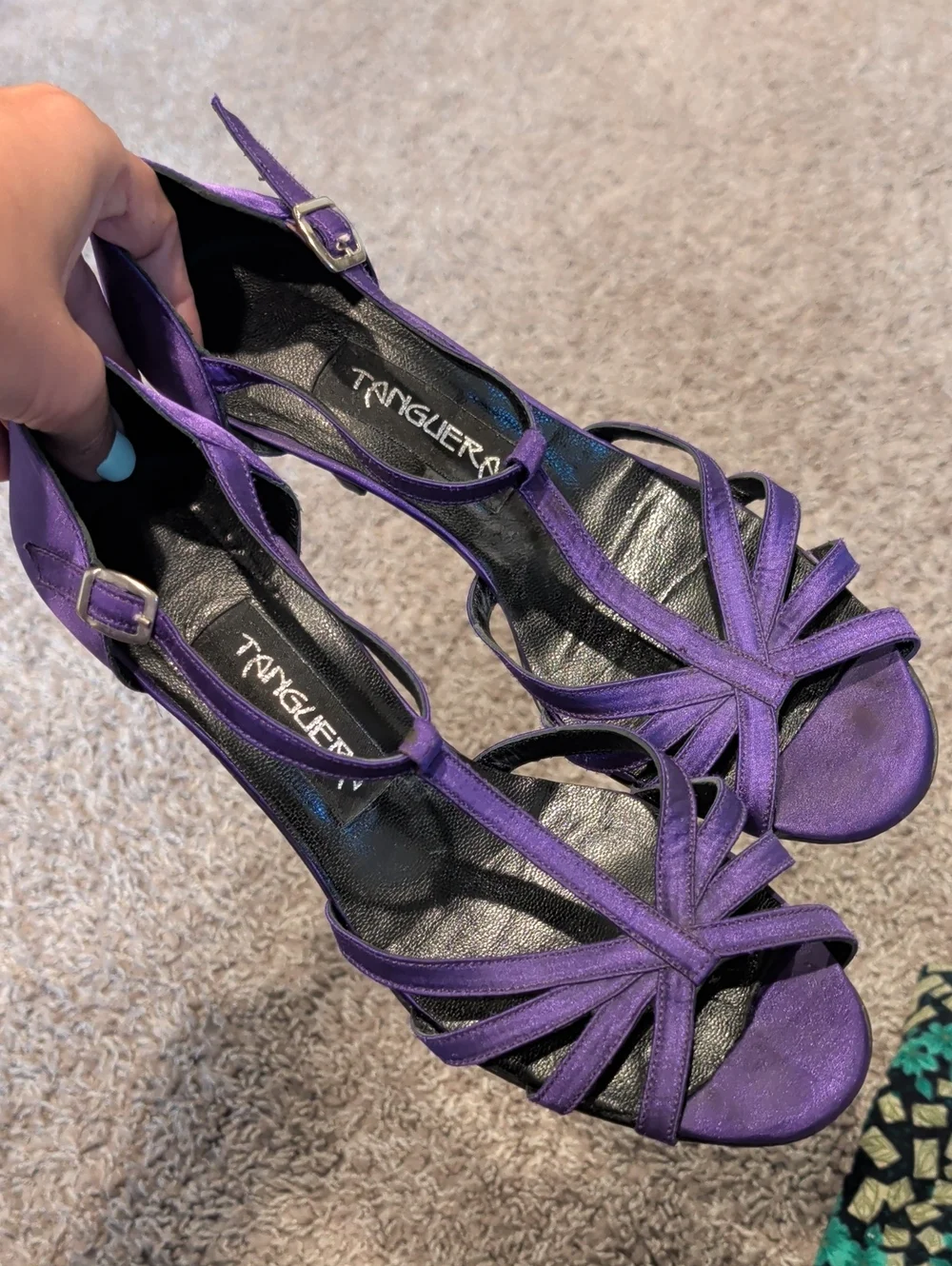 Purple Strappy Heeled ✨Salsa Dance✨ Shoes 💃🏻